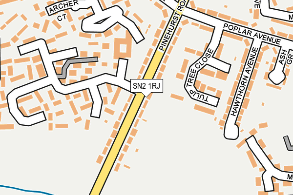 SN2 1RJ map - OS OpenMap – Local (Ordnance Survey)