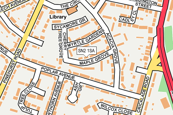 SN2 1SA map - OS OpenMap – Local (Ordnance Survey)