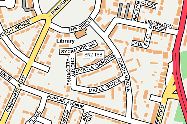 SN2 1SB map - OS OpenMap – Local (Ordnance Survey)