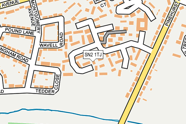 SN2 1TJ map - OS OpenMap – Local (Ordnance Survey)