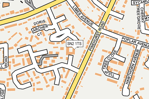 SN2 1TS map - OS OpenMap – Local (Ordnance Survey)
