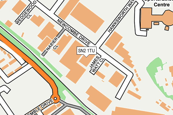 SN2 1TU map - OS OpenMap – Local (Ordnance Survey)