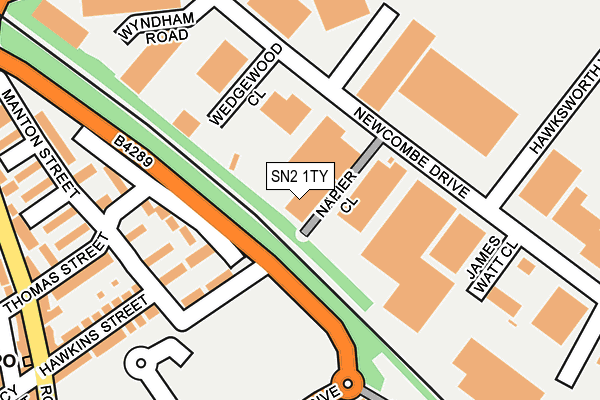 SN2 1TY map - OS OpenMap – Local (Ordnance Survey)