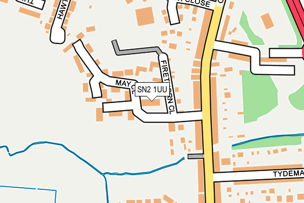 SN2 1UU map - OS OpenMap – Local (Ordnance Survey)
