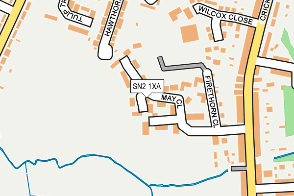 SN2 1XA map - OS OpenMap – Local (Ordnance Survey)