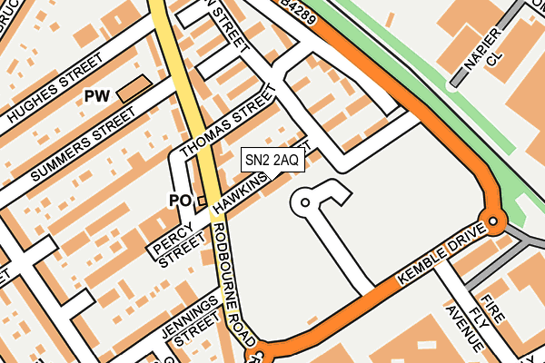 SN2 2AQ map - OS OpenMap – Local (Ordnance Survey)