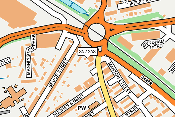 SN2 2AS map - OS OpenMap – Local (Ordnance Survey)