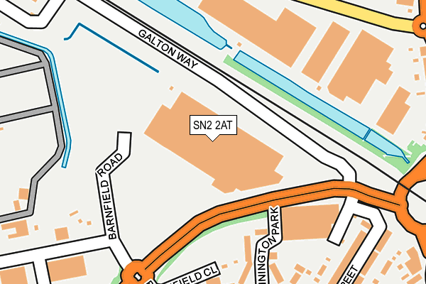 SN2 2AT map - OS OpenMap – Local (Ordnance Survey)