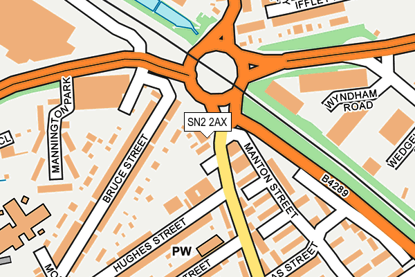 SN2 2AX map - OS OpenMap – Local (Ordnance Survey)