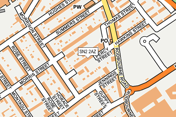SN2 2AZ map - OS OpenMap – Local (Ordnance Survey)
