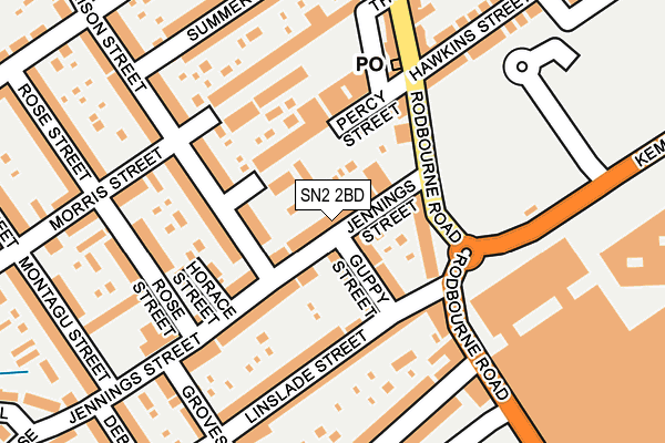 SN2 2BD map - OS OpenMap – Local (Ordnance Survey)