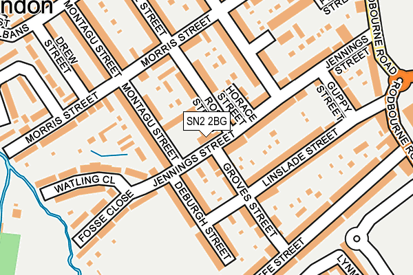 SN2 2BG map - OS OpenMap – Local (Ordnance Survey)