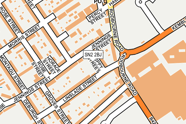 SN2 2BJ map - OS OpenMap – Local (Ordnance Survey)