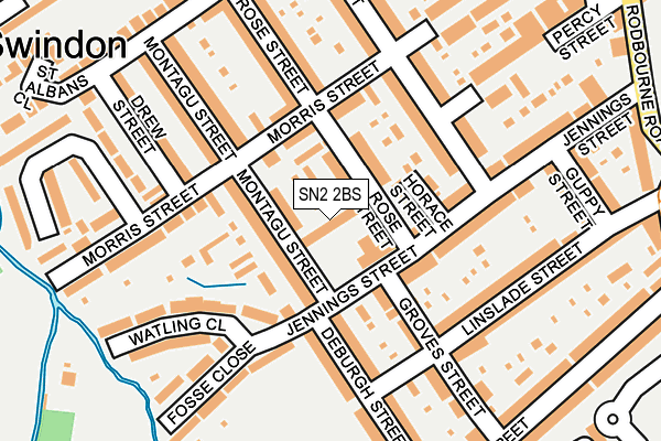 SN2 2BS map - OS OpenMap – Local (Ordnance Survey)