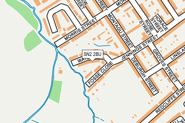 SN2 2BU map - OS OpenMap – Local (Ordnance Survey)