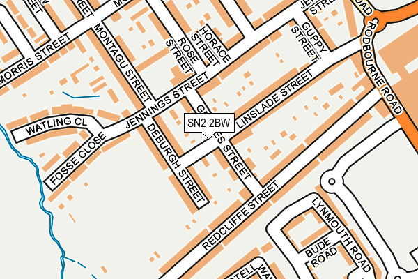 SN2 2BW map - OS OpenMap – Local (Ordnance Survey)