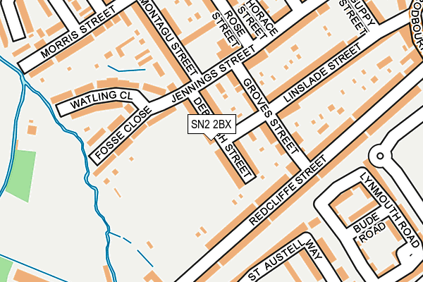 SN2 2BX map - OS OpenMap – Local (Ordnance Survey)