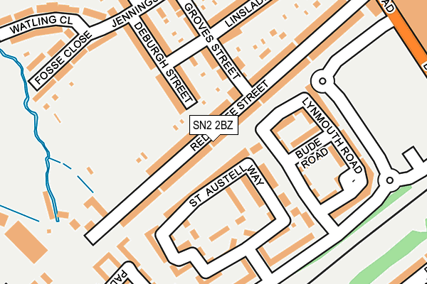 SN2 2BZ map - OS OpenMap – Local (Ordnance Survey)