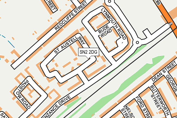 SN2 2DG map - OS OpenMap – Local (Ordnance Survey)