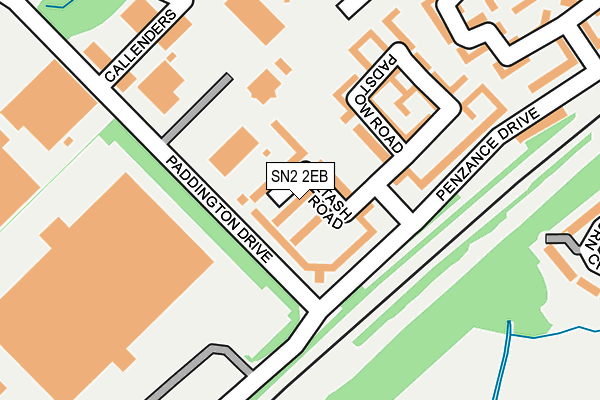 SN2 2EB map - OS OpenMap – Local (Ordnance Survey)