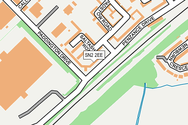 SN2 2EE map - OS OpenMap – Local (Ordnance Survey)