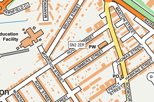 SN2 2ER map - OS OpenMap – Local (Ordnance Survey)
