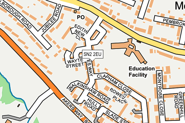 SN2 2EU map - OS OpenMap – Local (Ordnance Survey)