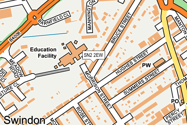 SN2 2EW map - OS OpenMap – Local (Ordnance Survey)