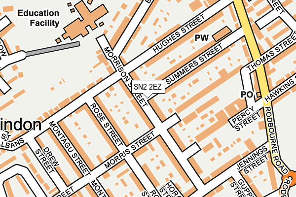 SN2 2EZ map - OS OpenMap – Local (Ordnance Survey)