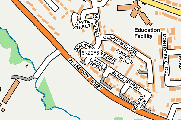 SN2 2FB map - OS OpenMap – Local (Ordnance Survey)