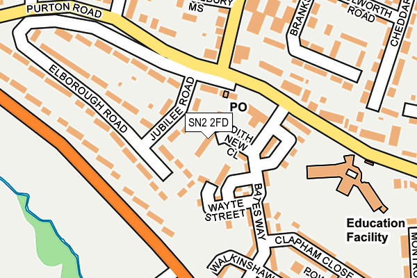 SN2 2FD map - OS OpenMap – Local (Ordnance Survey)