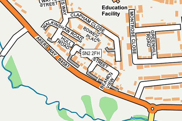 SN2 2FH map - OS OpenMap – Local (Ordnance Survey)