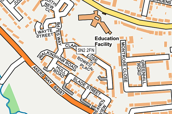 SN2 2FN map - OS OpenMap – Local (Ordnance Survey)