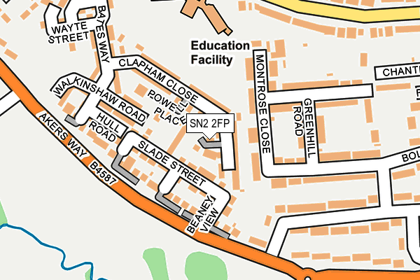 SN2 2FP map - OS OpenMap – Local (Ordnance Survey)