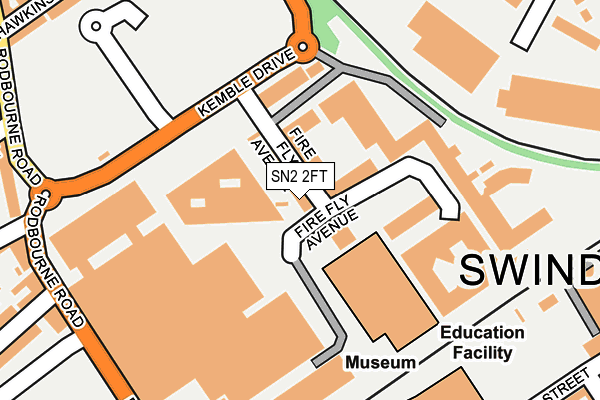 SN2 2FT map - OS OpenMap – Local (Ordnance Survey)