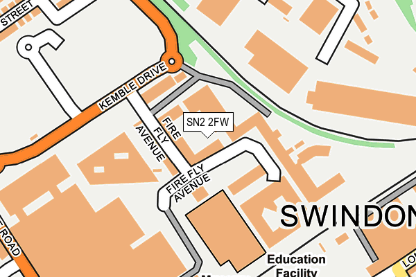 SN2 2FW map - OS OpenMap – Local (Ordnance Survey)