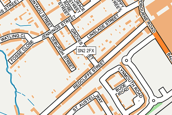 SN2 2FX map - OS OpenMap – Local (Ordnance Survey)
