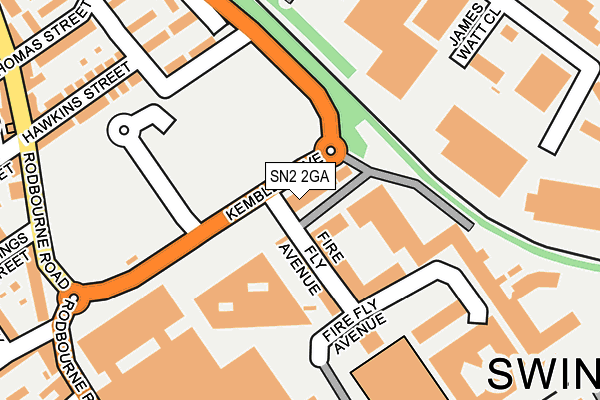 SN2 2GA map - OS OpenMap – Local (Ordnance Survey)