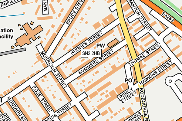 SN2 2HB map - OS OpenMap – Local (Ordnance Survey)