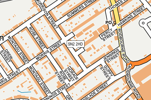 SN2 2HD map - OS OpenMap – Local (Ordnance Survey)