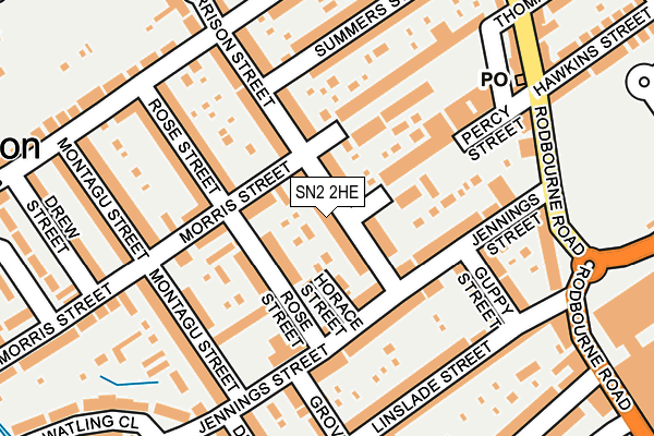 SN2 2HE map - OS OpenMap – Local (Ordnance Survey)
