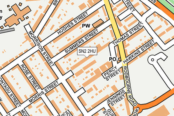 SN2 2HU map - OS OpenMap – Local (Ordnance Survey)