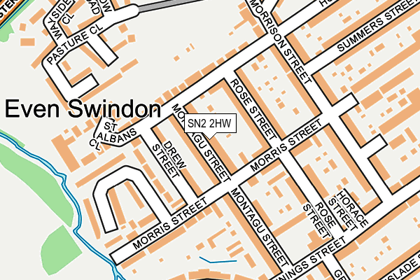 SN2 2HW map - OS OpenMap – Local (Ordnance Survey)