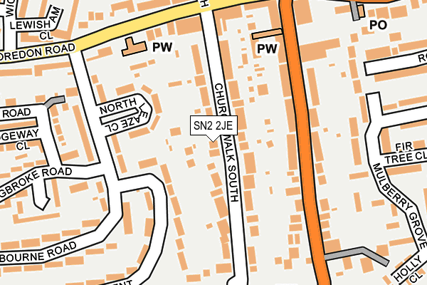 SN2 2JE map - OS OpenMap – Local (Ordnance Survey)