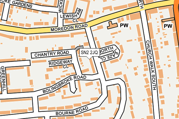 SN2 2JQ map - OS OpenMap – Local (Ordnance Survey)