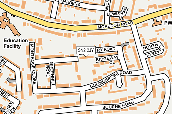 SN2 2JY map - OS OpenMap – Local (Ordnance Survey)