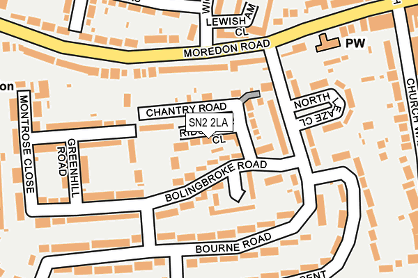 SN2 2LA map - OS OpenMap – Local (Ordnance Survey)