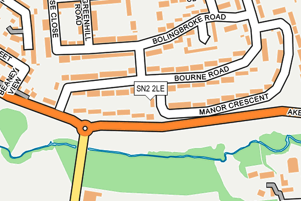 SN2 2LE map - OS OpenMap – Local (Ordnance Survey)