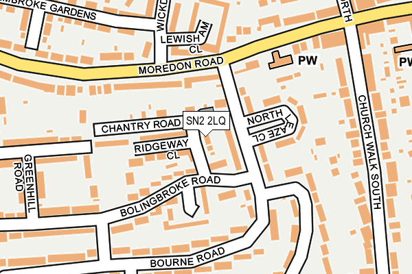 SN2 2LQ map - OS OpenMap – Local (Ordnance Survey)