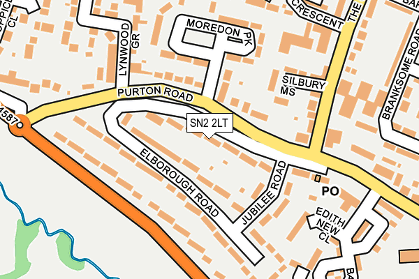 SN2 2LT map - OS OpenMap – Local (Ordnance Survey)